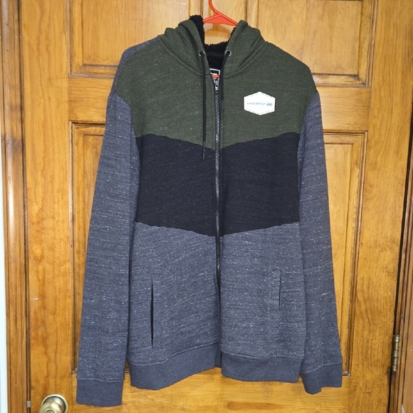 urban pipeline Other - Urban Pipeline Men's Green, Black, and Gray Zip-Up Sweater